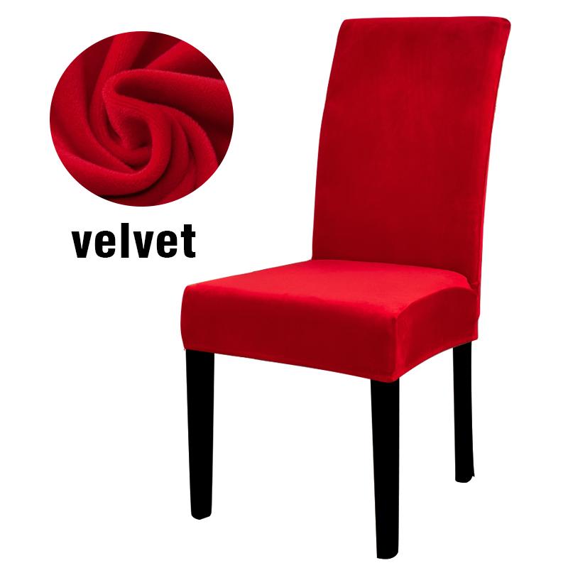 Velvet Chair Slipcovers for Dining Room Stretchy Super Soft Parson Chair Seat Covers Chair Protectors for Party Pet Protection