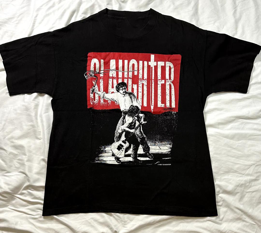 Vtg SLAUGHTER Band Short Sleeve Cotton Black All Size T Shirt MC361 XXXXL