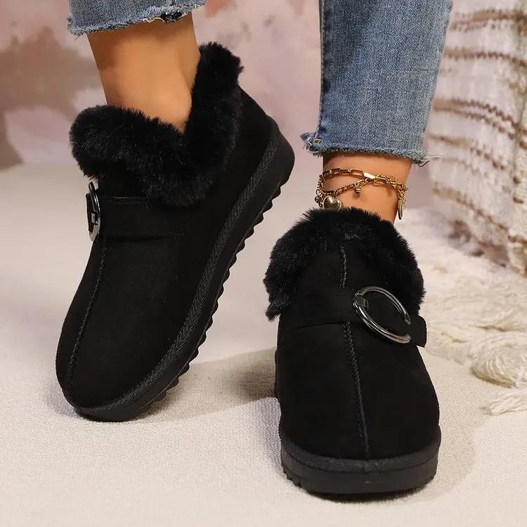 Fashion Retro Fashion Ankle Boots 2024 Autumn Winter New Black Thick Soled American Trend Women's Fashion Shoes