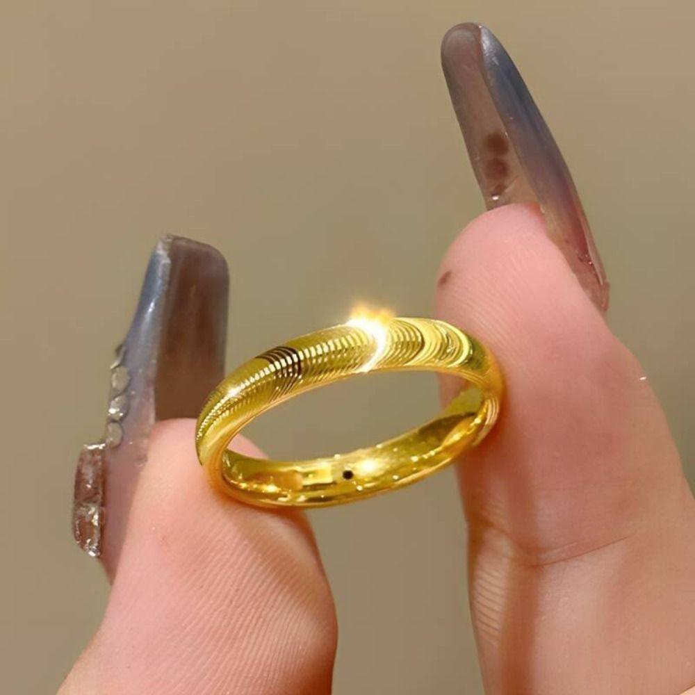 Bague simple œil de chat luxe léger Bague simple œil de chat ondulé Bijoux pour femme