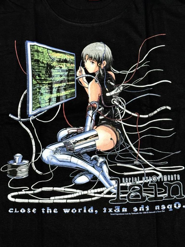 [USED] serial experiments lain T-shirt black XL Sorayama