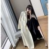 Women's High-End Mid-Length White Wool Coat – Perfect for Autumn and Winter