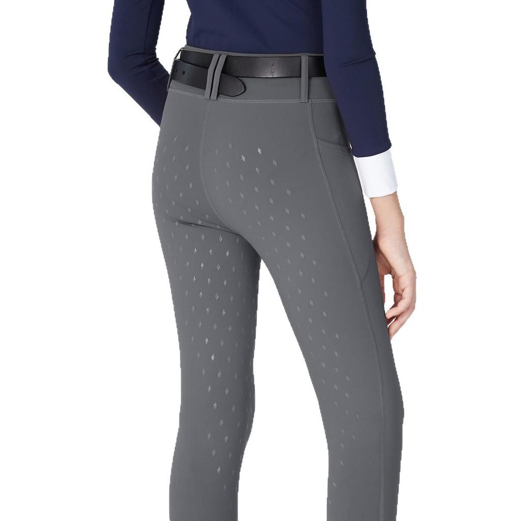 Unisex Children's Equestrian Pants with Full Seat Silicone Grip, Pockets & High Waist Elastic Design