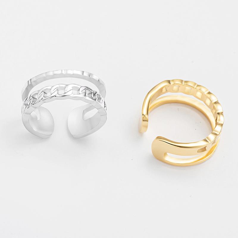 Titanium Steel Ring To Map Proofing Plating Real Gold Does Not Fade High-Grade Stainless Steel Ring