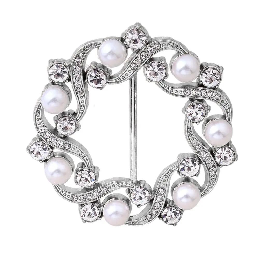 1Pc Scarf Buckle Scarf Ring Shawl T-Shirt Clip Brooch Waist Buckle Silk Clasp Clips Fashion Jewelry