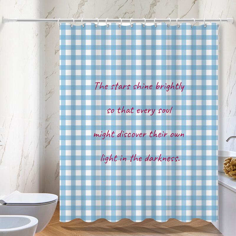 LISM Thickened Polyester Illustrated Shower Curtain