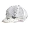 Korean Sequin Newsboy Hat Breathable Adjustable Octagonal Cap Sparkly Beret Hats Beach Travel