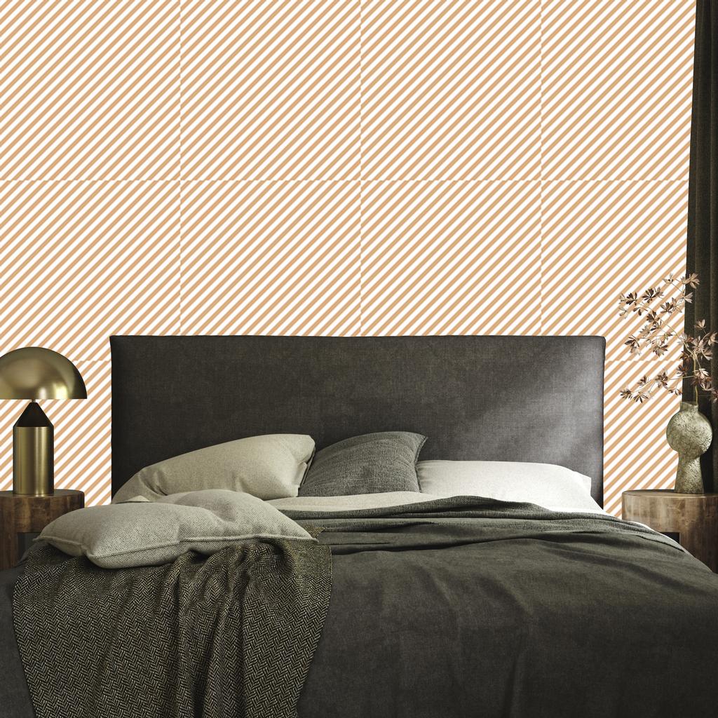 Striped Wallpaper, top cream, bottom cream for Living Room and Bedroom 50x1000