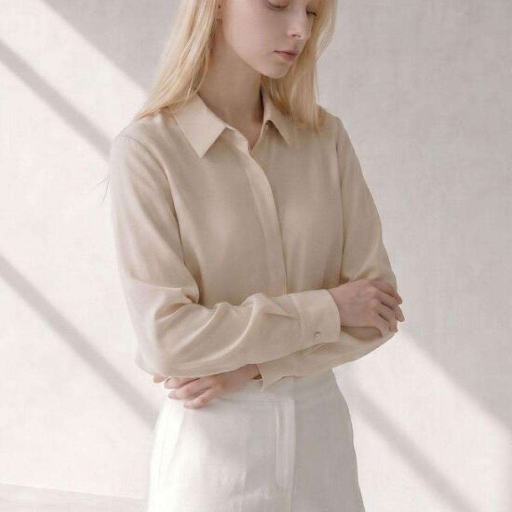 Desire Rose Women Wrinkle Free Hidden Button Blouse