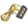 2Pcs White 3LED Motorcycle Motorbikes License Plate Light Mini Rear Tail Number Tag Lamp