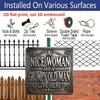 2D Flat - 1pc, "A Nice Woman & Grumpy Old Man" Themed Retro Aluminum Sign, Outdoor Plaque & Wall Decoration, for Home Decor, Living Room Decoration