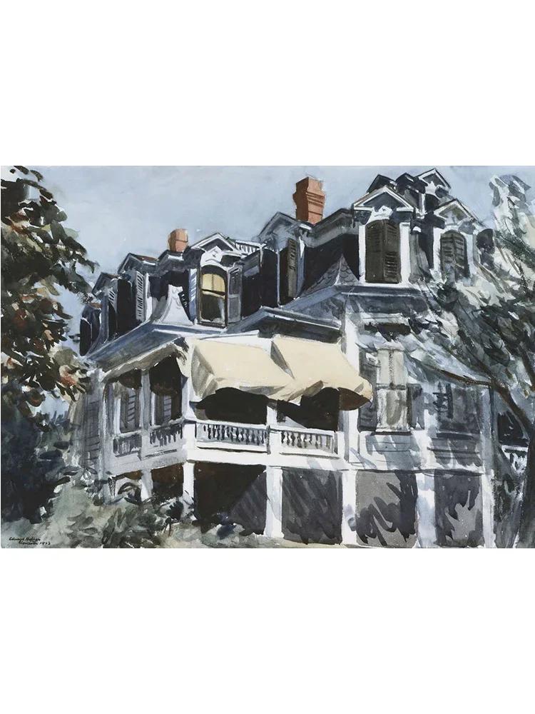 Edward Hopper Famous Realistic Master Art Poster Canvas Painting Nighthawks Life Landscape Wall Art Living Room Home Decoration