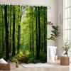 Sunny Forest Path Waterproof Shower Curtain for Bathroom Decor