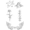 Personalità Dominante Amore Fiore Loto Spine Linea Totem Spina Mano Tatuaggio Adesivo