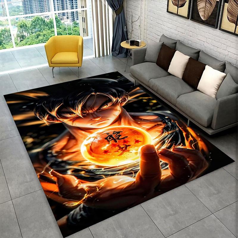 Retro Anime D-Dragon Ball Cartoon Game Non-Slip Area Rug for Living Room,Bedroom,Playroom,Carpet Floor Mat Home Decor Rug Kids