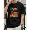 Red Dead Escort Druck Herren T-Shirts Baumwolle Hip Hop Kurzarm Sport Übergröße Mode Kleidung Sommer T-Shirt