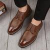 Nové pánské špičaté bílo-hnědé mix barvy ležérní brogues oxfordky značkový designér svatební šaty Homecoming ples formální obuv