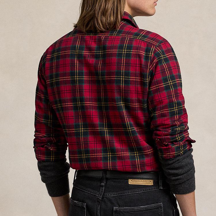 Polo Ralph Lauren Plaid Button-Down Collar Long Sleeve Shirt Men shirts Red MNPOWOV16823767-600