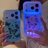 Black Butterfly Flash iPhone 17/16/15 PROMAX & 14/13/12/11 Case Cover