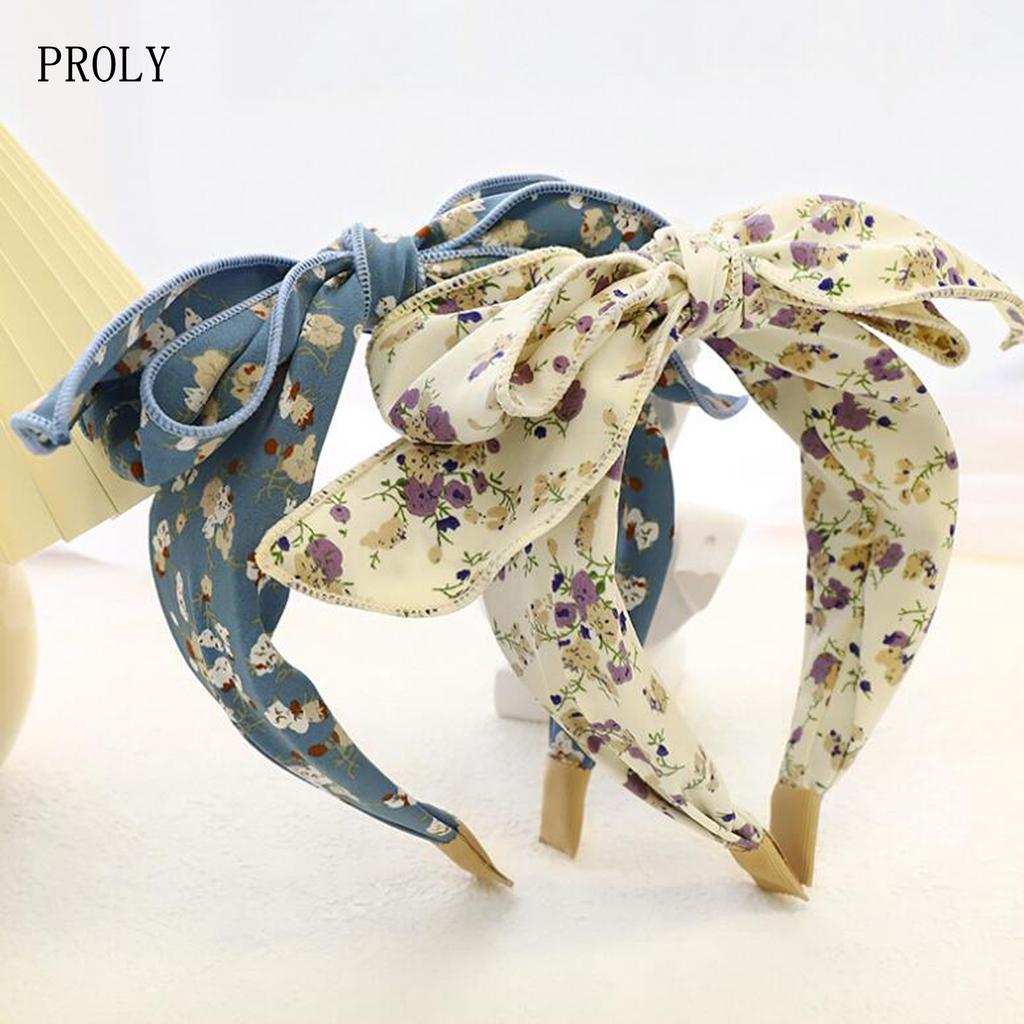 PROLY New Fashion Headband For Women Fresh Spring Headwear Big Bowknot Bohemia Hairband Adult Casual Travel Hair Accessories