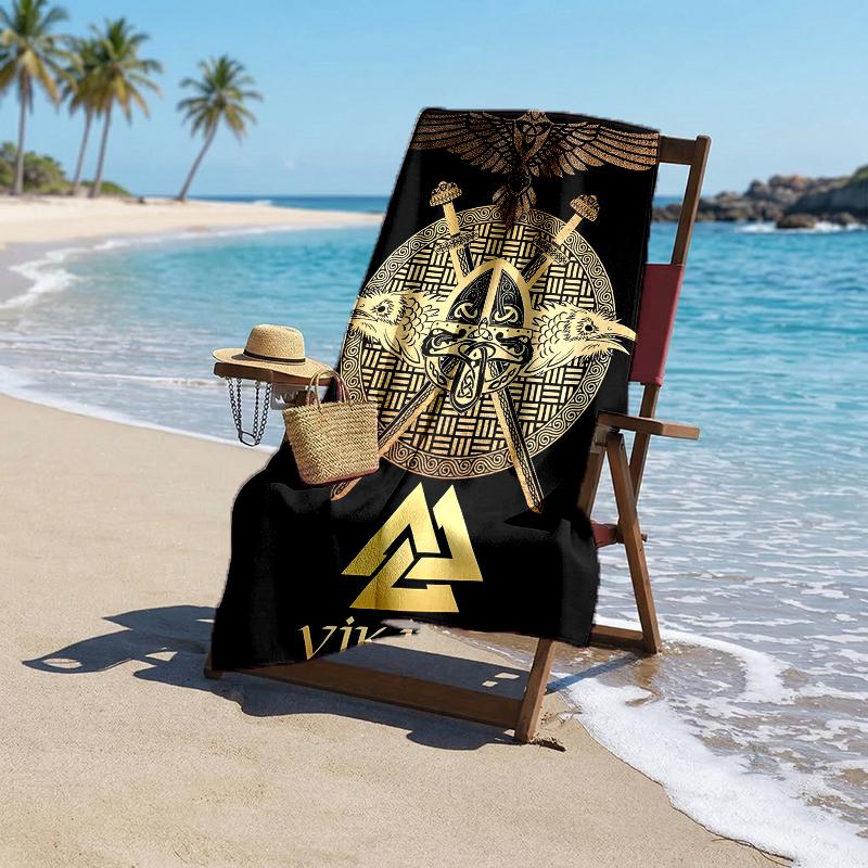 Nordic Mythology Fashion Beach Towel: Ideal for Summer Adventures Soft, absorbent and quick drying suitable for swimming and bathing