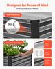 2 Pack Galvanized Raised Garden Beds, 2030 X 1020 X 460 Mm, Rectangular Metal Planter Boxes Kit Outdoor, Elevated Planting Box with Gloves, Alu-Zinc,