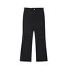 Mens Street Style Solid Color Casual Pants Loose Flared Trousers With Knee Creases Zipper Hem