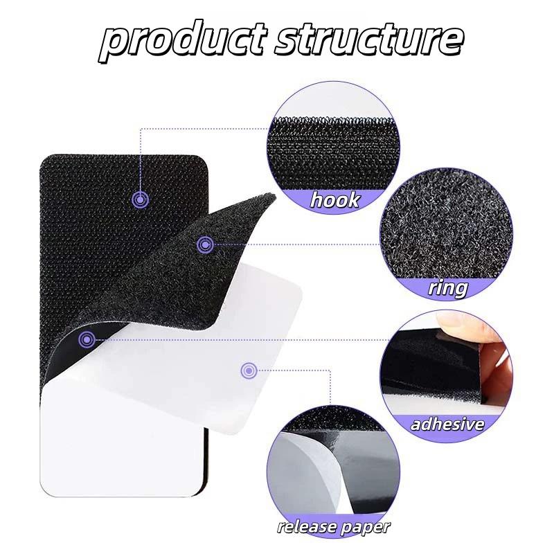 10pcs Self Adhesive Hook and Loop Fastener Tape Sticky Dot Double Sided Mounting Strips for Carpet Fixed Anti Skid Grip Mat
