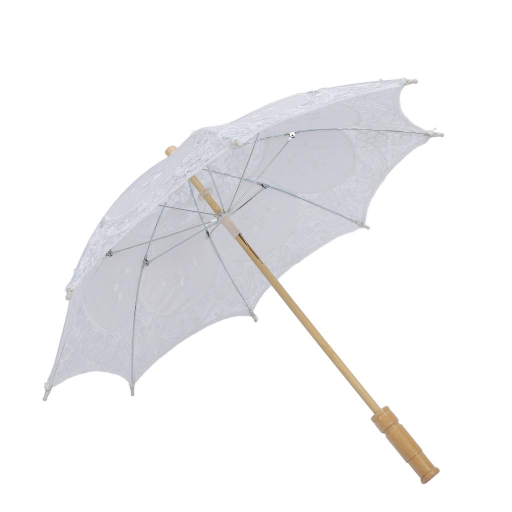 Krajková sluneční clona Svatba Nevěsta Krajková deštníková dekorace Vyšívaný květinový deštník pro fotografickou rekvizitu Párty