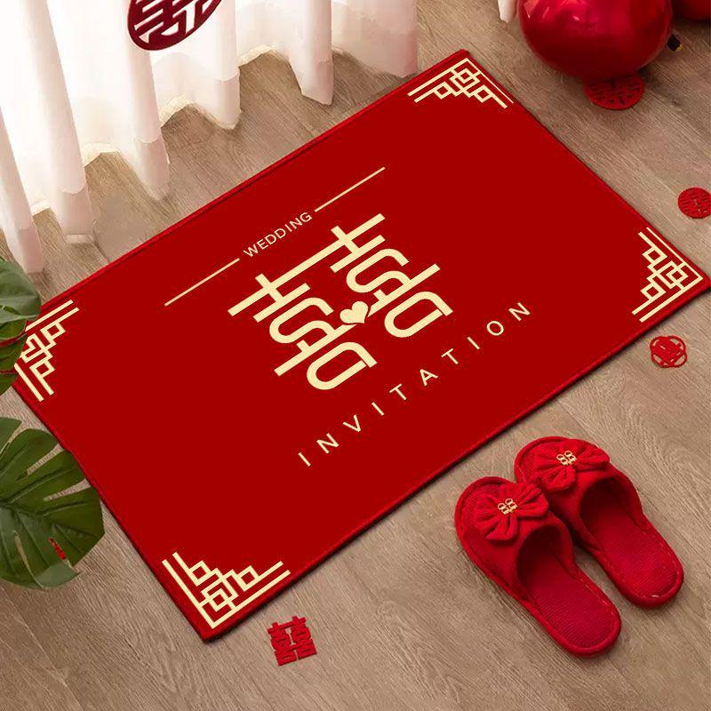 Welcome Door Mat - Happy Words Carpet for Home and Wedding Décor