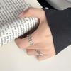 Geometric Open-Heart Ring: Women's Trendy Japanese-Korean Light Luxury Style