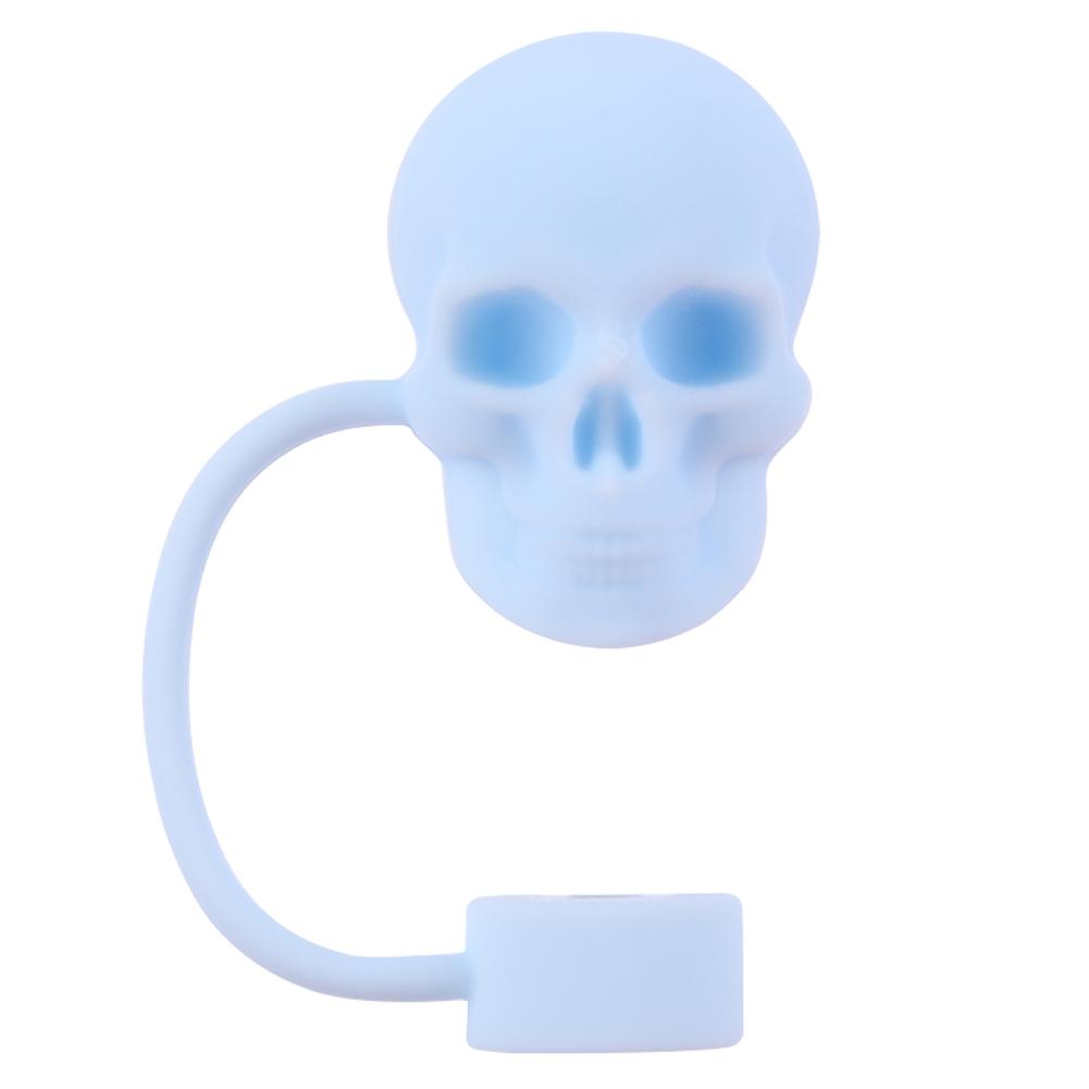 Skull Silicone Straw Covers Cap 1/5PCS 10mm Tumblers Cup Accessories Reusable Dust-Proof Spill-Proof Plug Stopper For Stanley Wa