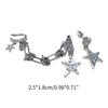 Fashion Sliver Asymmetric Star Chain Integrated Tassels Earring for Women 2023 Trend Crystal Drop Earring Y2K Jewelry