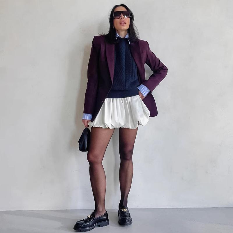 Fusta plisata Haine Y2k Femei elegante, culoare solida, talie inalta, linie A, mini fusta din anii 2000, fuste de petrecere de seara, haine de strada