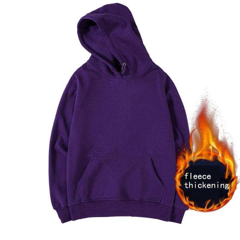 Winter Lässiger Kapuzenpullover Verdickter Fleece-Pullover für Männer und Frauen Rundhals-Sport-Langarm-Paarpullover