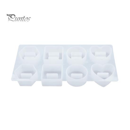 

Литейная форма многоразовая силиконовая «сделай сам» круглая шестиугольная форма для изготовления колец в форме сердца, товары для дома белый