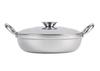 PEARL METAL 17cm Silver Stainless Steel Two-Handled Pot, Kitchen Mate HB-4459