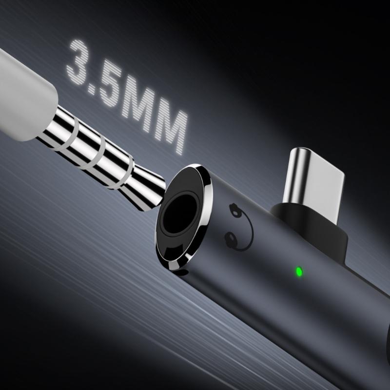 Easy Carry & Use Low Latency USB Type C To 3.5mm Radio Adapter, Portable Auxiliary Connector For Smartphones And Tablets