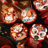 Folding Red Envelope for 2026 Year of the Horse - Waking Lion Design with Card Slot, Chinese New Year Pull-open Gift Bag
