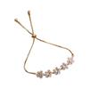 Fashion Bracelet Simple Zircon Flower Bracelet Minority Design Sweet Flower Alloy Jewelry.