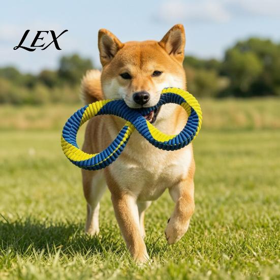 Exercise Toys for Pet Dogs Dog Tug Toy, Nylon 8-Shaped Chew Interactive Teeth Cleaning Training Rope Aggressive Chewers, Outdoor Training, of