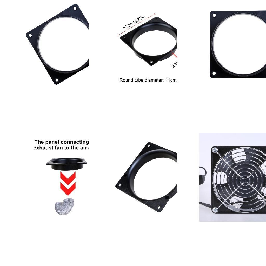 

H7EE Ducts Connectors Flange Air Pipe Panel for 12038 Fan Ducting Connectors Plate Suitable for 12x12cm Ventilations Fan China Mainland
