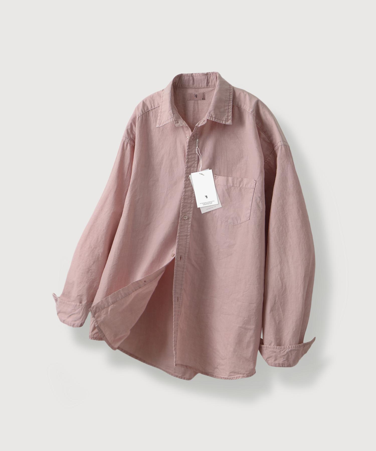 Mood Inside Cool Wave Pigment Shirt_Pink Pink/M