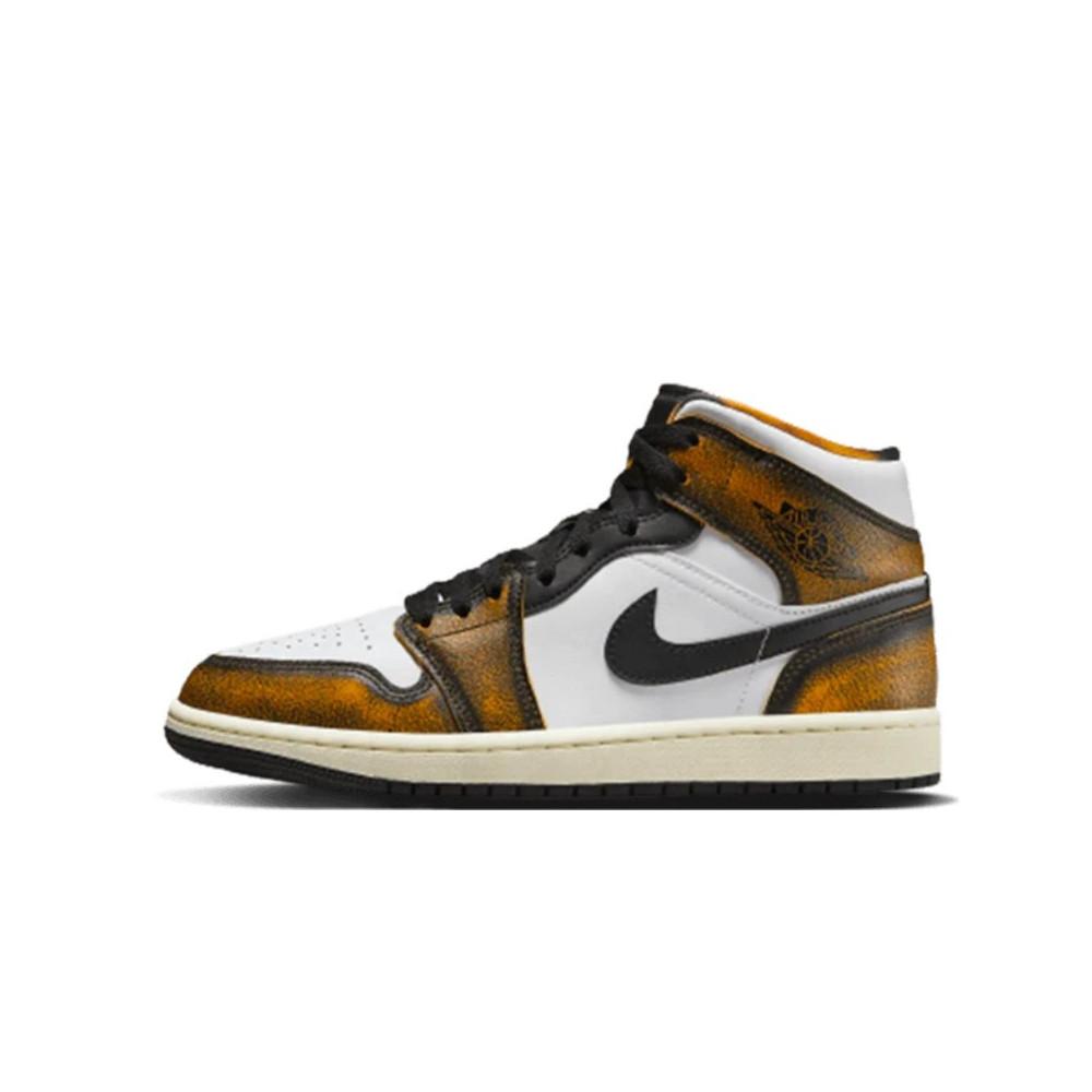 Air Jordan 1 Mid SE Orange Wear-Away
