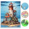 Diamond Painting Set  DIY 5D Full Diamond Lighthouse Seascape Crafts for Home Wall Decoration