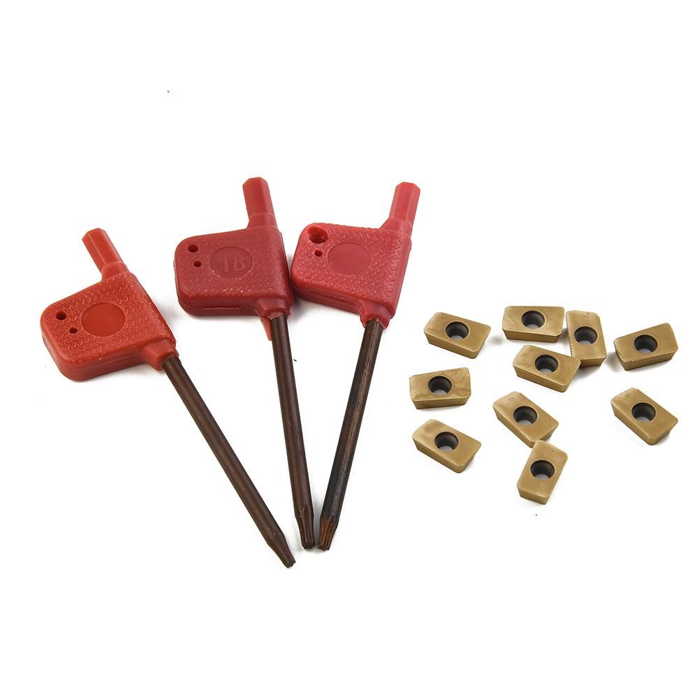 BAP 300R C10-10+C12-12+C16-16 CNC Indexable End Mill Holder Tool+10Pcs APMT1135