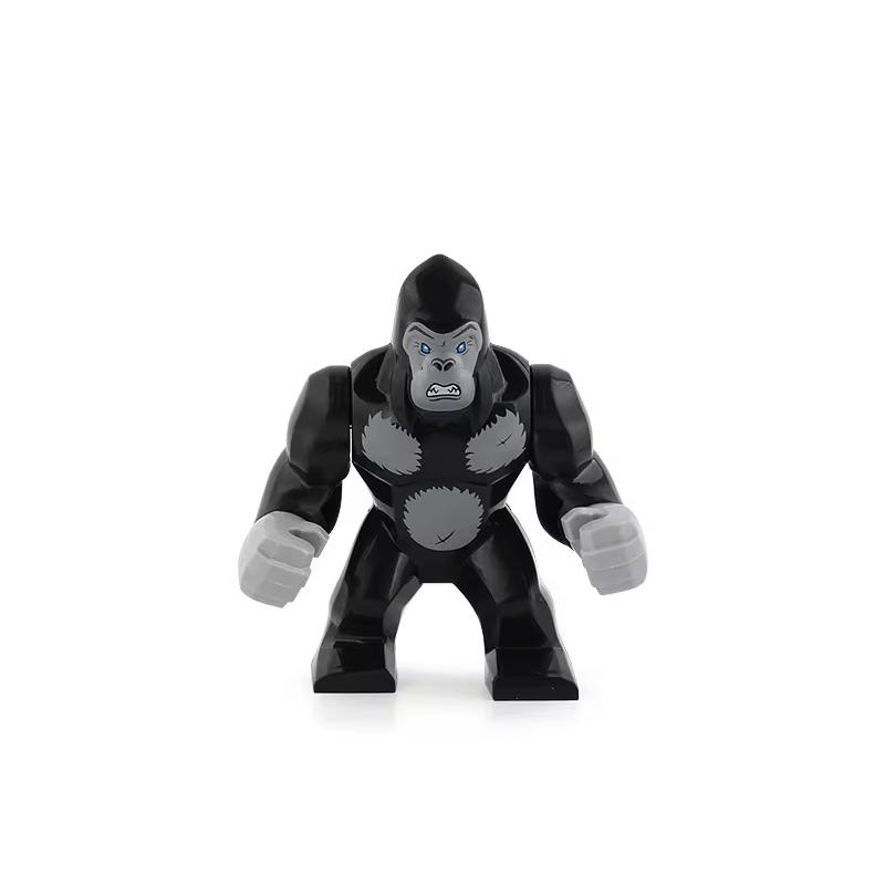 MOC Farm Zoo Animal Building Blocks Crocodile Shark Dolphin Chimpanzee Cow Leopard Educational Game Accessories Bricks Kids Toys