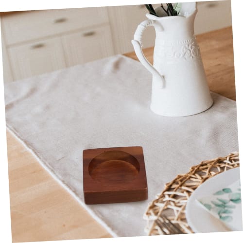 COLLBATH Wooden Grinder Bottle Base, Salt and Pepper Tray for Countertop Organization, Sturdy Wooden Stand, Storage Tray for Kitchen and Dining Table