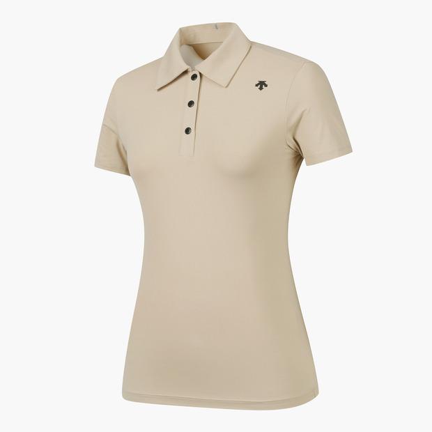 DESCENTE GOLF Women'S Cooling Short Sleeve Zip-Up T-Shirt (Dp22Wfts42)