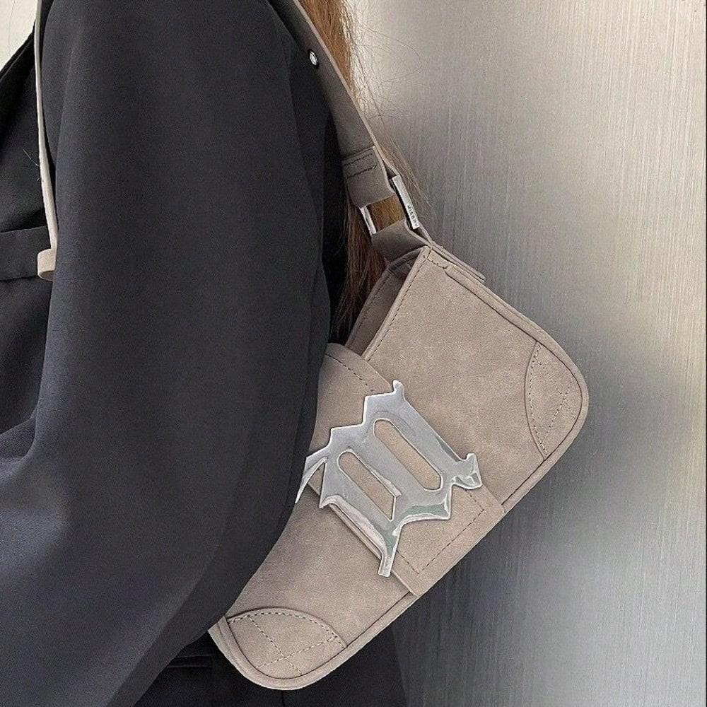 Baguette Retro Matte Leather Bag Summer Underarm Bag Women's Portable Messenger Bag Shoulder Bag